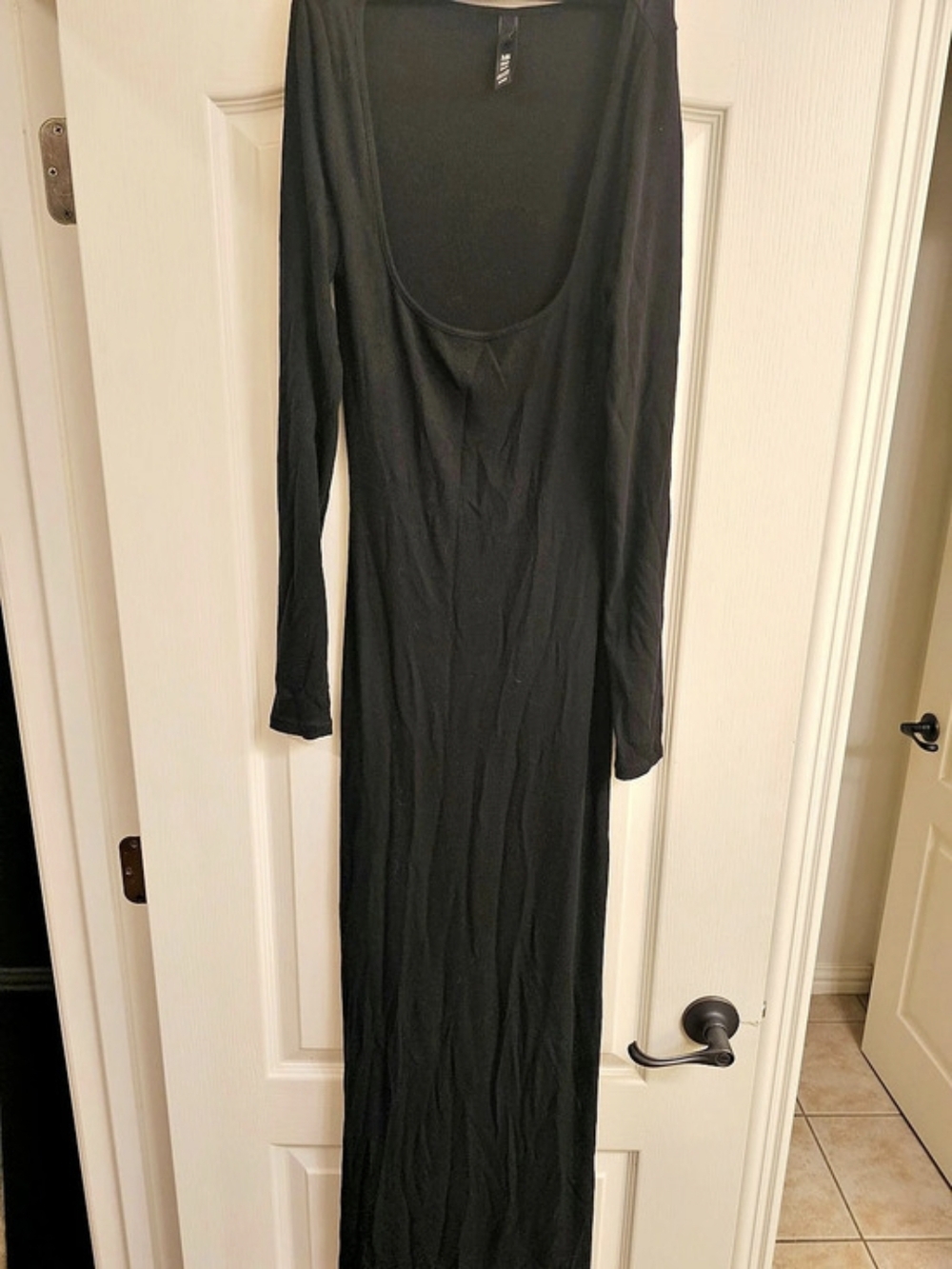 SKIMS Soft Lounge Long Sleeve Dress Black Medium